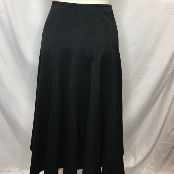 Kenzo of Paris black fit flare skirt France Made